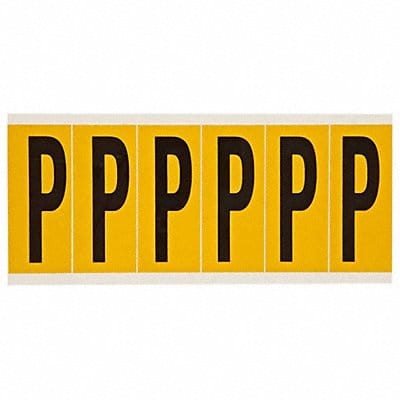 Letter Label P 1-1/2 in W x 3-1/2 in H