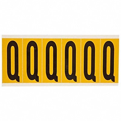 Letter Label Q 1-1/2 in W x 3-1/2 in H