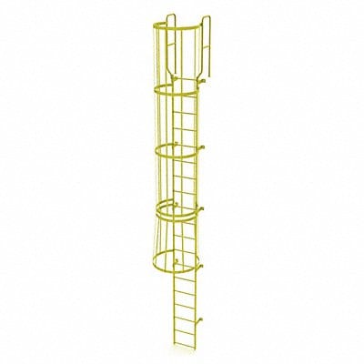 Ladder Steel WalkThru Fixed Cage 19-Rung