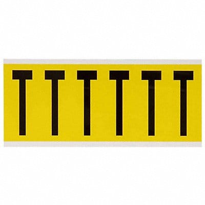 Letter Label T 1-1/2 in W x 3-1/2 in H