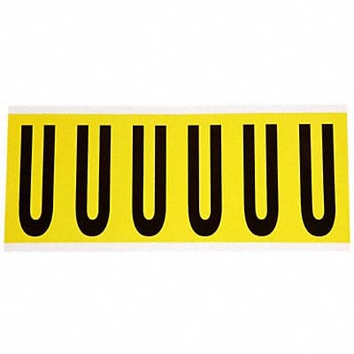 Letter Label U 1-1/2 in W x 3-1/2 in H