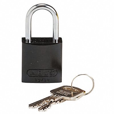 K7466 Lockout Padlock KD Black 1-7/16 H