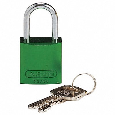 K7466 Lockout Padlock KD Green 1-7/16 H