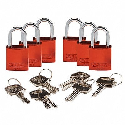 K7941 Lockout Padlock KD Orange 1-7/16 H PK6