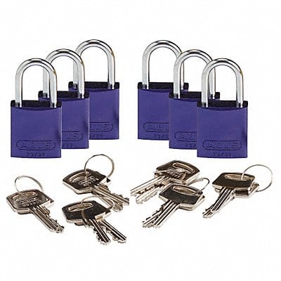 K7941 Lockout Padlock KD Purple 1-7/16 H PK6