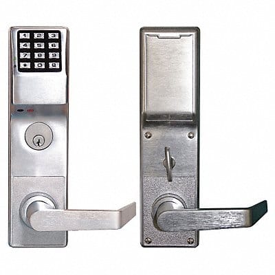 Electronic Lock Brushed Chrome 12 Button