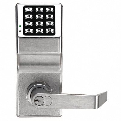 Electronic Lock Brushed Chrome 12 Button