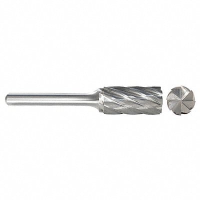 Cylinder Bur SB Flat End 1/4 Carbide