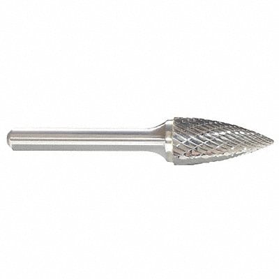 Flame Bur 1/8 Carbide Double Cut