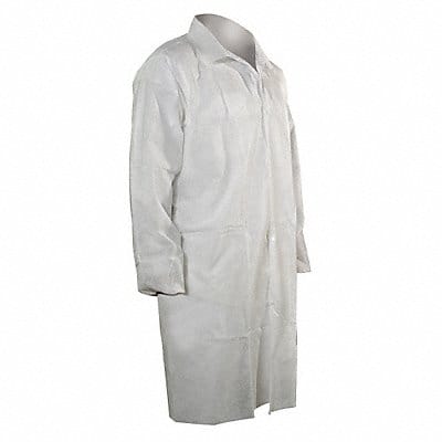 Lab Coat White Snaps S PK25