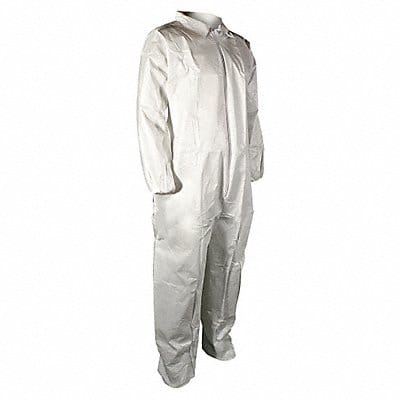 Collared Coveralls White XL Elastic PK25