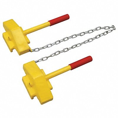 Rail Car Wheel Chock Steel Yellow