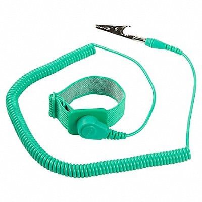 ESD Wrist Strap Adjustable 10 ft L Green