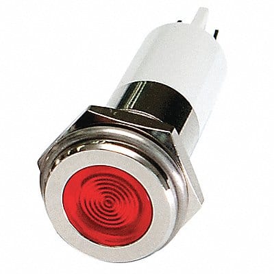 Flat Indicator Light Red 12VDC