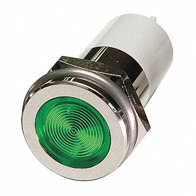 Flat Indicator Light Green 12VDC