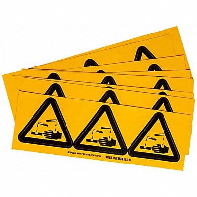 Warning Labels 4inHx4inW Vinyl PK10