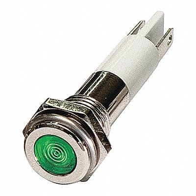 Flat Indicator Light Green 12VDC