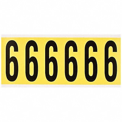 Number Label 6 1-1/2 in W x 3-1/2 in H