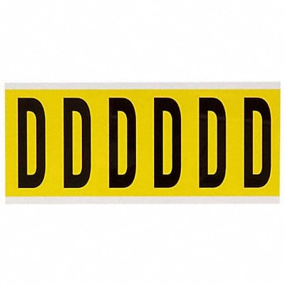 Letter Label D 1-1/2 in W x 3-1/2 in H