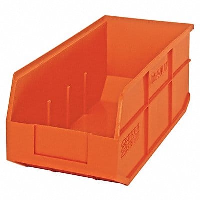 G7049 Shelf Bin Orange Polypropylene 7 in