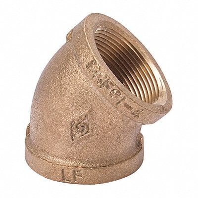 45 Elbow Brass 1 in FNPT Class 125