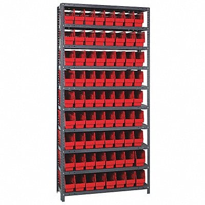 G6986 Bin Shlvng 12inx75inx36in Red