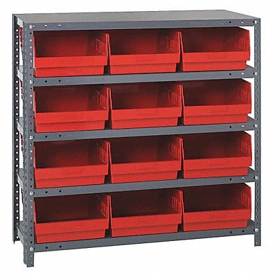 G6985 Bin Shlvng 12inx39inx36in Red