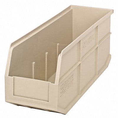 G7048 Shelf Bin Ivory Polypropylene 7 in