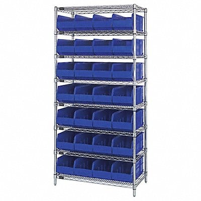 G7072 Bin Shlvng 14inx74inx36in Blue