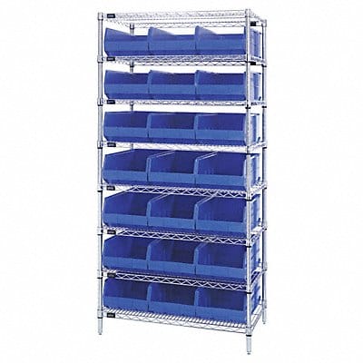 G7073 Bin Shlvng 14inx74inx36in Blue