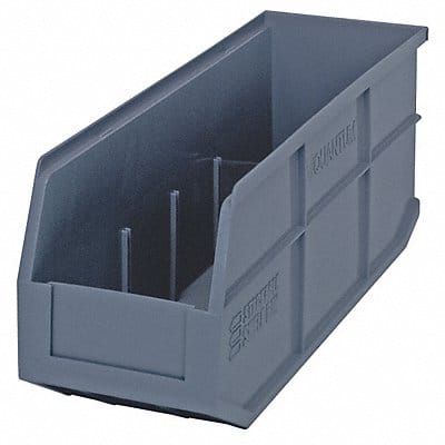 G7048 Shelf Bin Gray Polypropylene 7 in