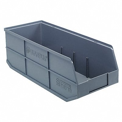 G7051 Shelf Bin Gray Polypropylene 7 in