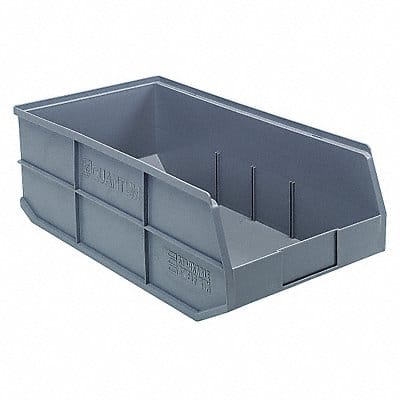 G7052 Shelf Bin Gray Polypropylene 7 in