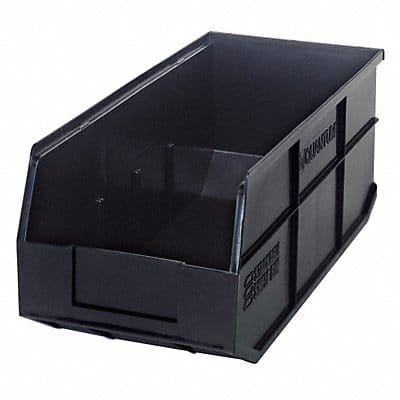 G7049 Shelf Bin Black Polypropylene 7 in