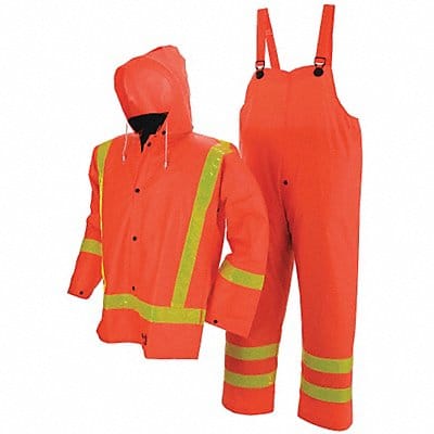 FR 3 Piece Rain Suit Orange XL