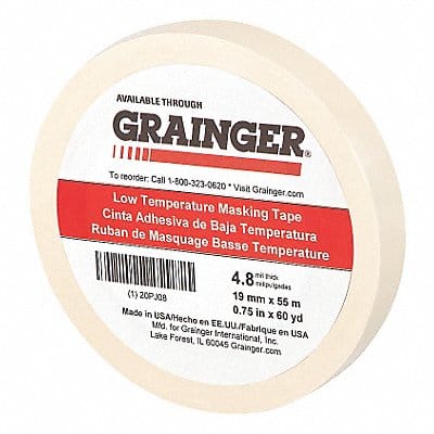 Masking Tape 3/4 W 60 yd L Tan