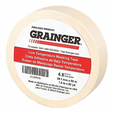 Masking Tape 1 1/2 W 60 yd L Tan