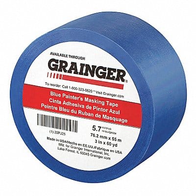 Painters Masking Tape 3 W 60 yd L Blue