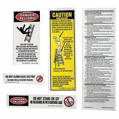 AL Stepladder Safety and Instr. Labels