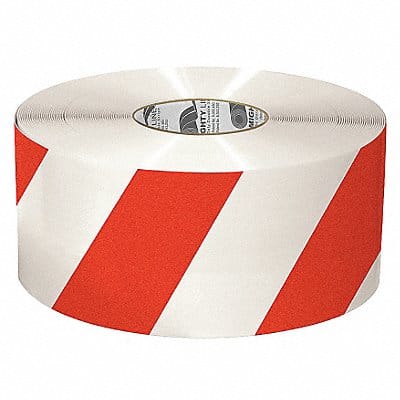 Floor Tape Red/White 6 inx100 ft Roll