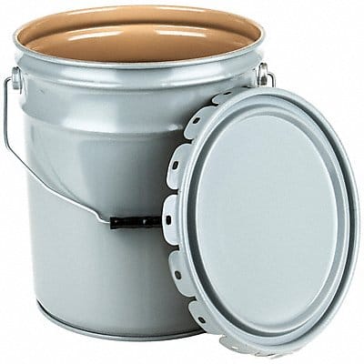 Pail Steel Gray Open Head