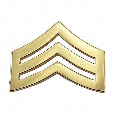 Metal Rank Insignia SGT. Chevron Gold PR