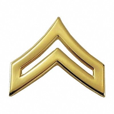 Metal Rank Insignia CPL. Chevron Gold PR