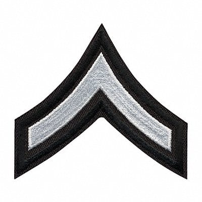 Embroidered Patch PFC White on Black PR