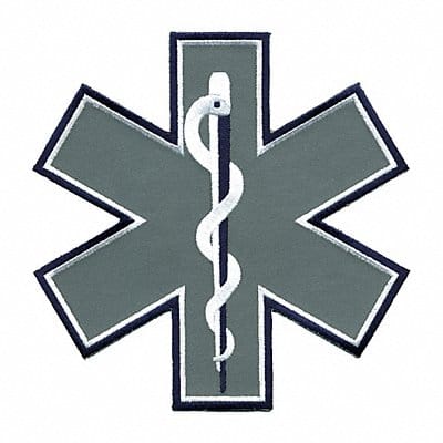 Embroidered Patch Star of Life Navy/Wht