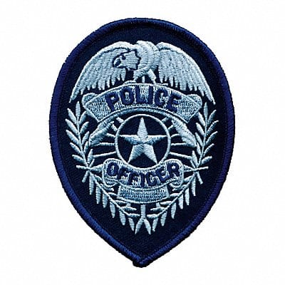 Embrdrd Patch Police Off Slvr/Drk Navy