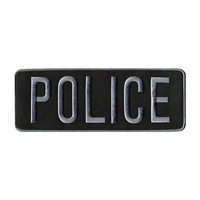 Embrdrd Patch Police Drk Grey on Blck