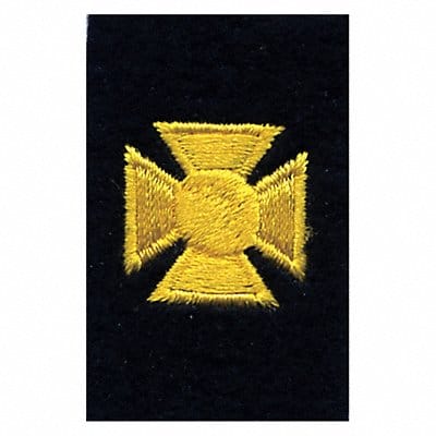 Embrdrd Patch 1 Cross Med Gold/Blck Felt