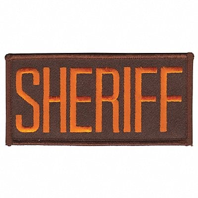 Embrdrd Patch Sheriff Drk Gold on Brown