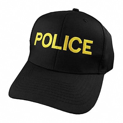 Police Hat Brim Black/Gold Universal